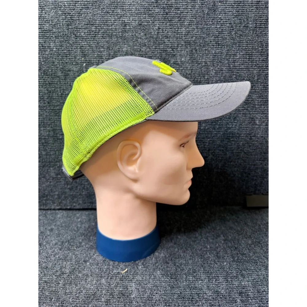 Jeep Trucker Hat Grey Neon Yellow Mesh Adjustable Embroidered Logo Cap